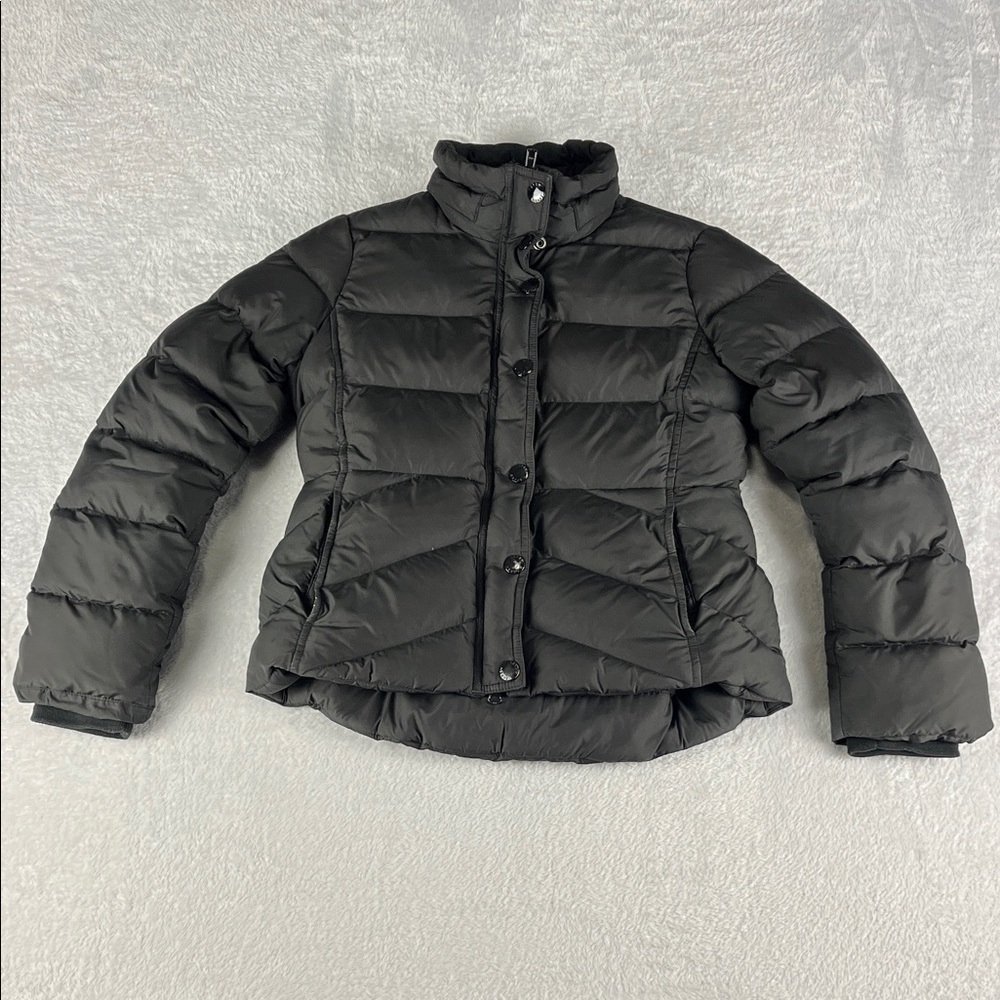 J.‎ Crew Women’s Small Black Puffer Jacket Full Zip and Button